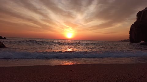 View of sunset on the beach| sunset view #sunset #droneview