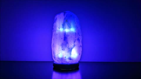 Blue Glowing Salt Lamp / Night Light / Sleep and Relaxation - 5 Hours