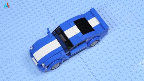 Legos teach how to build blue cars