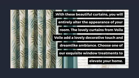 Decorate Your Home With Voila Voile