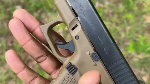 Glock 20 gen 5 mos limited edition fde featuring g9 defense 95 grain external hollow point