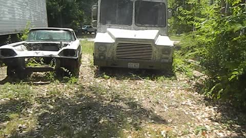 Old classic cars trucks and vans on old 66 Carterville Missouri