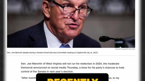 Open Senate Seat in 2024 #WestVirginia #Congress #Manchin