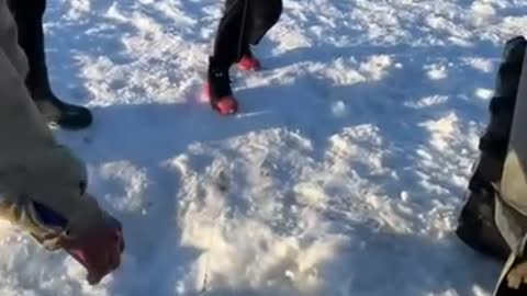 Boy Catches Fish The Same Size as Himself ||