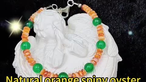 GN-20240929-03 Natural orange spiny oyster bead jewelry Simple modern style Holidays Anniversary