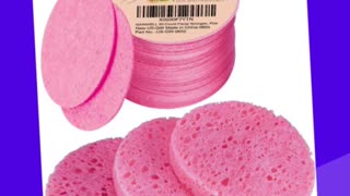 50-Count Compressed Facial Sponges for Daily Facial Cleansing and Exfoliating