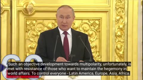 Putin tells the international community that US hegemony is over.