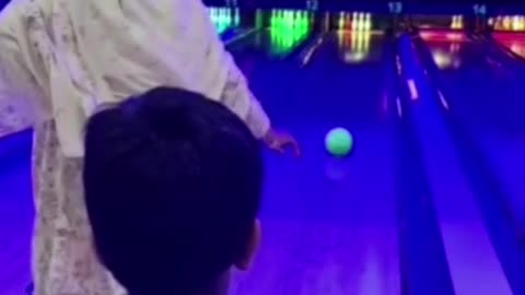 75 years Old Lady playing bowling 🎳 strike