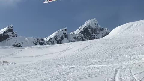 US Coast Guard Helicopter Lands on MT Baker WA