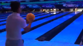 Bowler Takes a Hard Fall