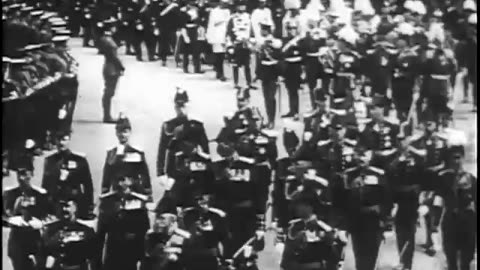 "King Edward's Funeral" (1910 Original Black & White Film)