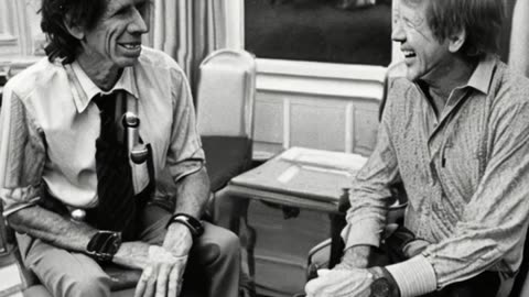 KEITH RICHARDS AND JIMMY CARTER IN THE WHITE HOUSE