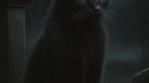 Black Cat | Dark Cat | Gothic Cat | Dark Art | Digital Art | AI Art