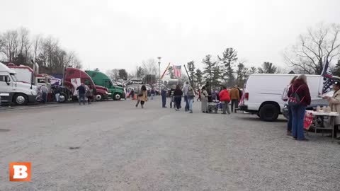 LIVE: U.S. Trucker Convoy Continues to Grow in Hagerstown, Maryland...