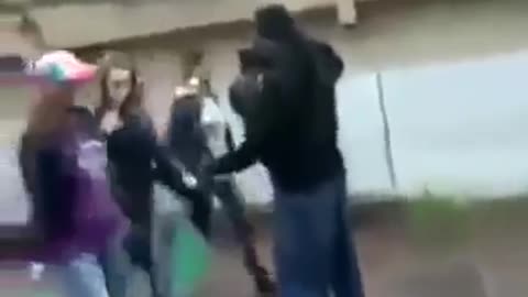 Africans in Europe attacking girl for not talking to them