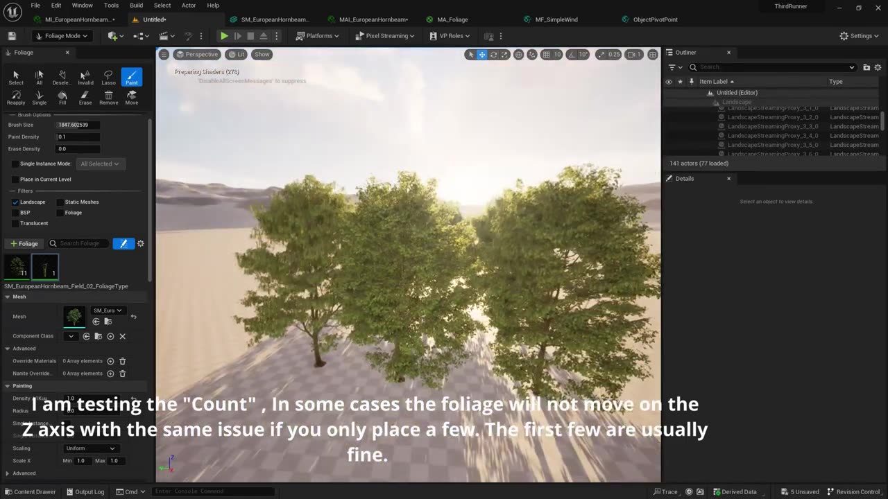 Nanite Foliage Fix For Unreal Engine 5.1 + Z Axis Crazy Movement