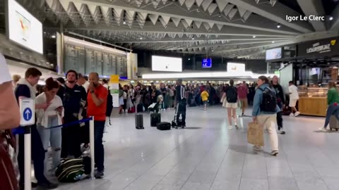 Delays, lines at Frankfurt airport amid Germany floods