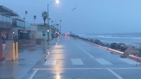 Strong rainfall has been reported as of 6:30am on the coast of CA