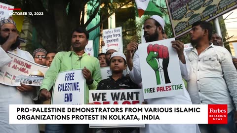 Pro-Palestine Demonstrators From Several Islamic Organizations Protest In Kolkata, India