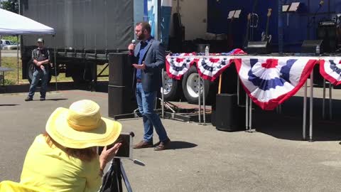 Senator Dallas Heard speaks at Freedom Faith Family Festival