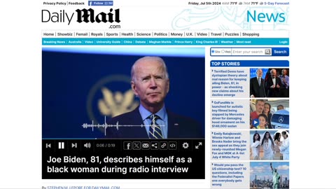 BIDEN! CALLS HIMSELF A "BLACK WOMAN!"