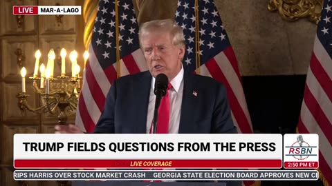 President Trump Addresses the Press in Mar-A-Lago