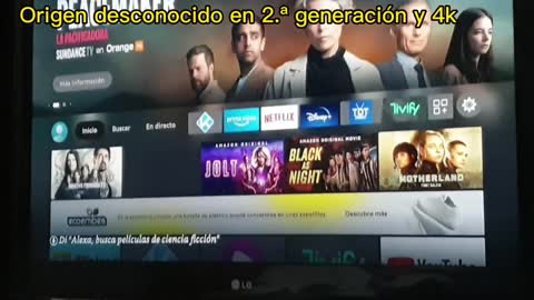 Orígenes desconocidos en el fire tv stick