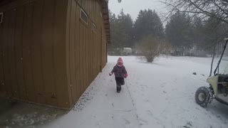 Avery Playing in the Snow