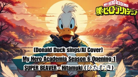 [Donald Duck sings/AI Cover] My Hero Academia Season 6 Opening 1 SUPER BEAVER - Hitamuki (ひ