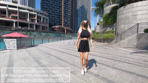 High Heels wedge Mini Skirt and Crop top - Burj Park