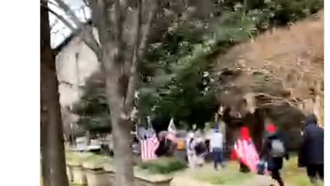 DC. JAN 6, 2021 March for Freedom Rally early morning on the streets