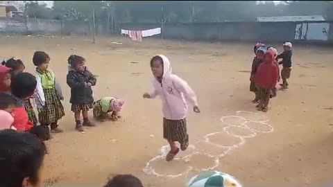 Student play to school compound