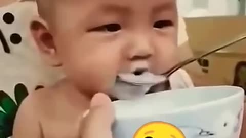 very very cute baby laughing and smiling