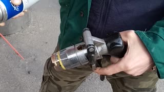 Lubricating LPG nozzle #1.