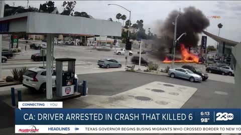 CA: Driver arrested in crash that killed 6 people