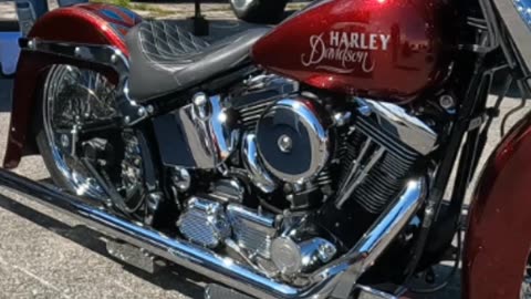 1997 Harley Davidson Softail Motorcycle at the Smoky Mountain Street Dreams Show September 9 2023