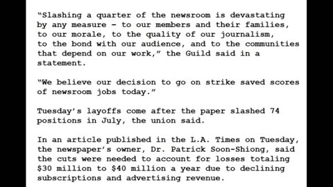 24-0123 - Los Angeles Times announces mass layoffs