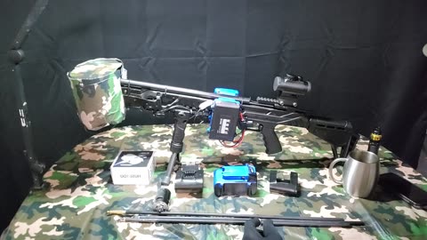 Electric Arrow Rifle upgraded and chronograph test two.