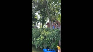 Rope Swing Snaps Halfway Through