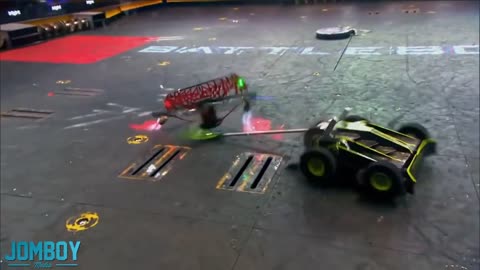 Rake Takes Down Drone In Robot Battle