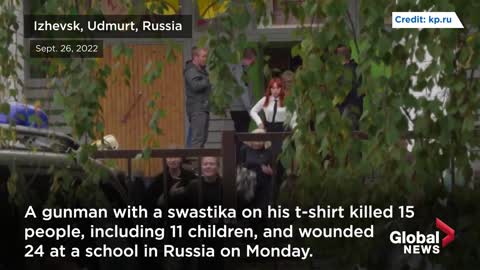 Swastika-wearing ex-student kills 15 in Russian school shooting