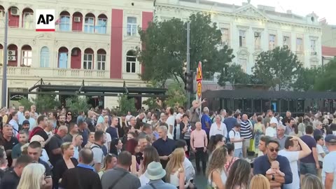 Serbians protest against Rio Tinto over a proposed lithium mine.mp4