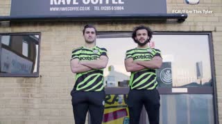 Soccer shirts made of waste coffee grounds