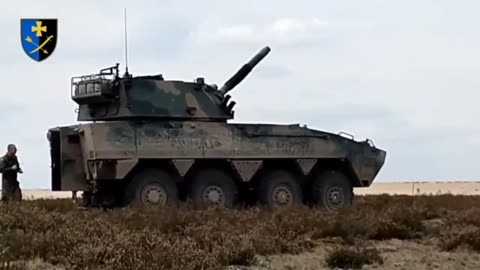 Polish self-propelled 120 mm Rak mortar in Ukraine.