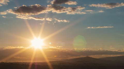 mountains and sunset in the landscape