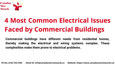 4 Most Common Electrical Issues Faced by Commercial Buildings