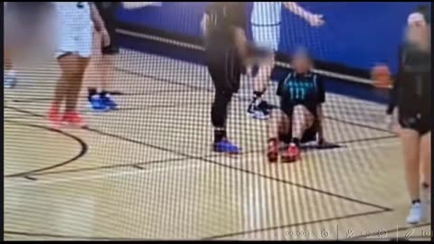 6 ft tall guy pretending to be a girl injures girl player