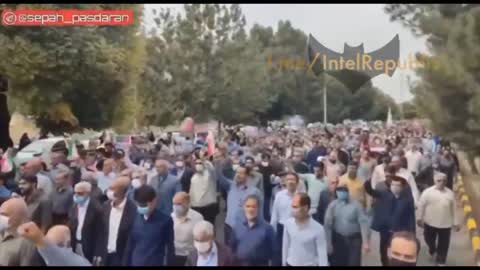 Procession UNDERWAY in Tehran, Iran as residents condemn terrorist attacks in Shiraz, Southern Iran.