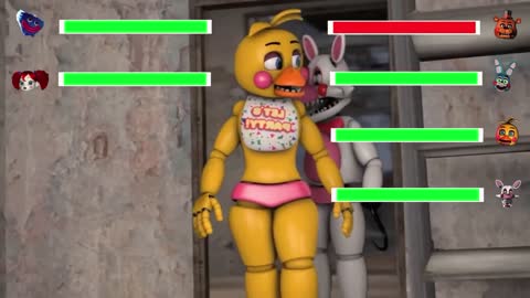 SFM FNaF Top 5 Security Breach vs Poppy Playtime WITH Healthbars 10p12