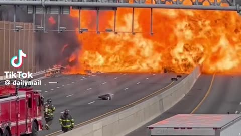 Truck blows up